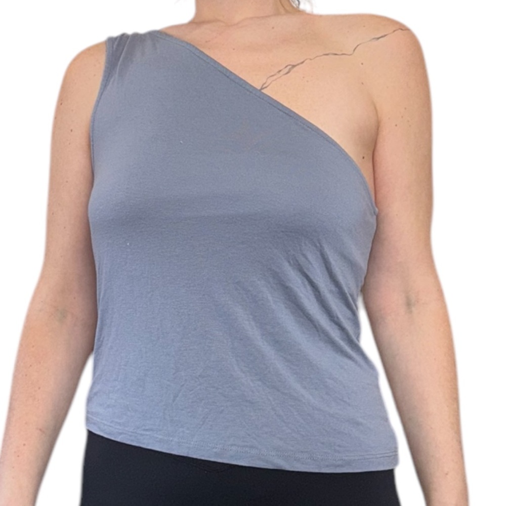 Blue One Shoulder Tank